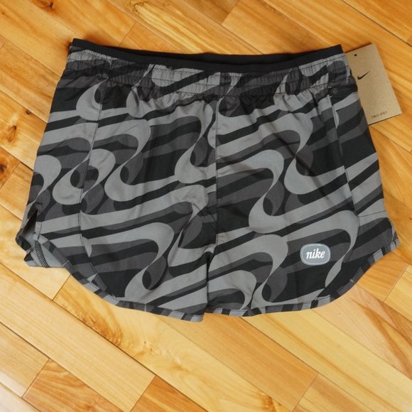 NIke Dri Fit Icon Clash Tempo Luxe Black and White Running Shorts Size Small - Picture 1 of 8